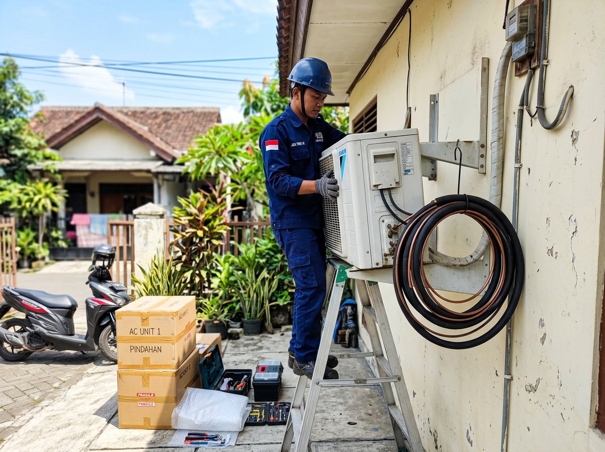 Layanan Bongkar Pasang AC oleh teknisi Sejukin